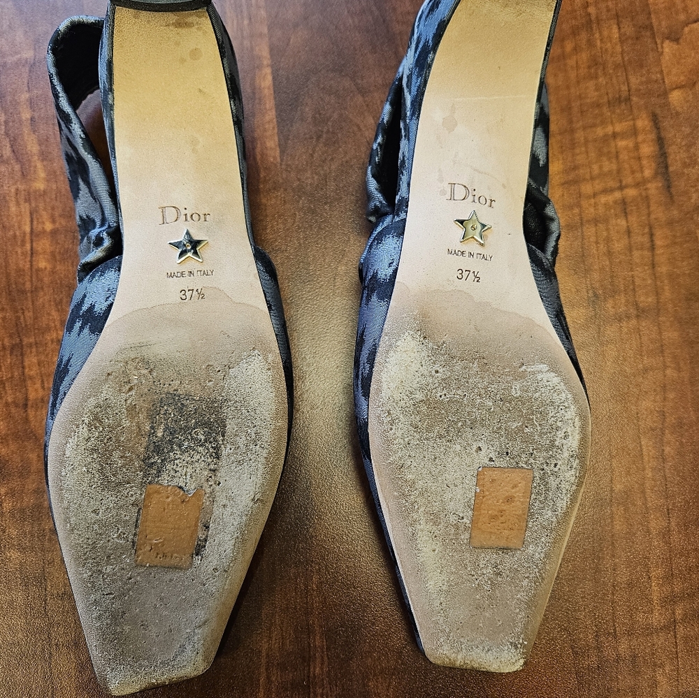 Dior Women's Black and Gray Leopard Shoes - Picture 4 of 8